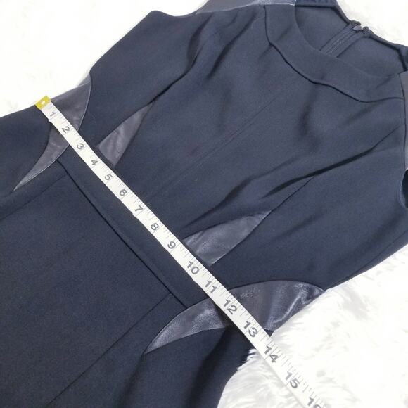 The Kooples Leather Details Sheath Dress Slit - Picture 7 of 12